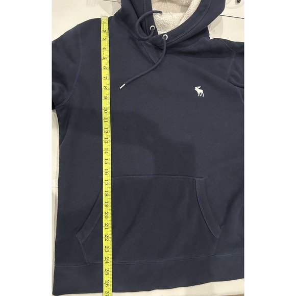Vintage Abercrombie & Fitch Y2K Hoodie Sherpa Lined Muscle Sweatshirt Size L - Picture 7 of 7
